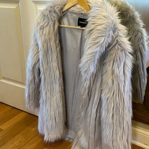 Faux fur Winter Dress Coat. Bought last year and wore once. No stains, Like New
